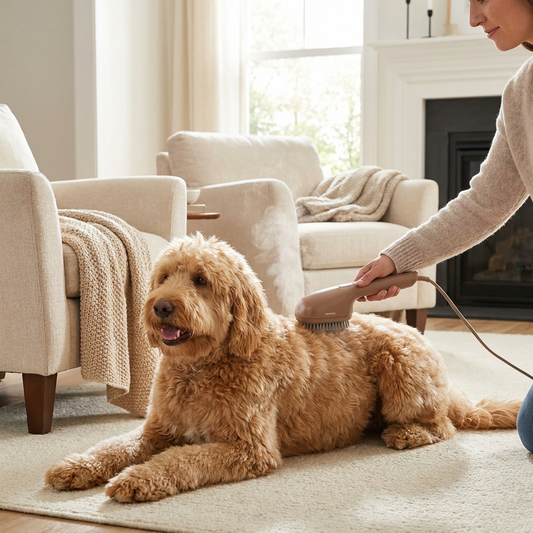 Milk Brown - 3-in-1 Electric Steam Pet Brush