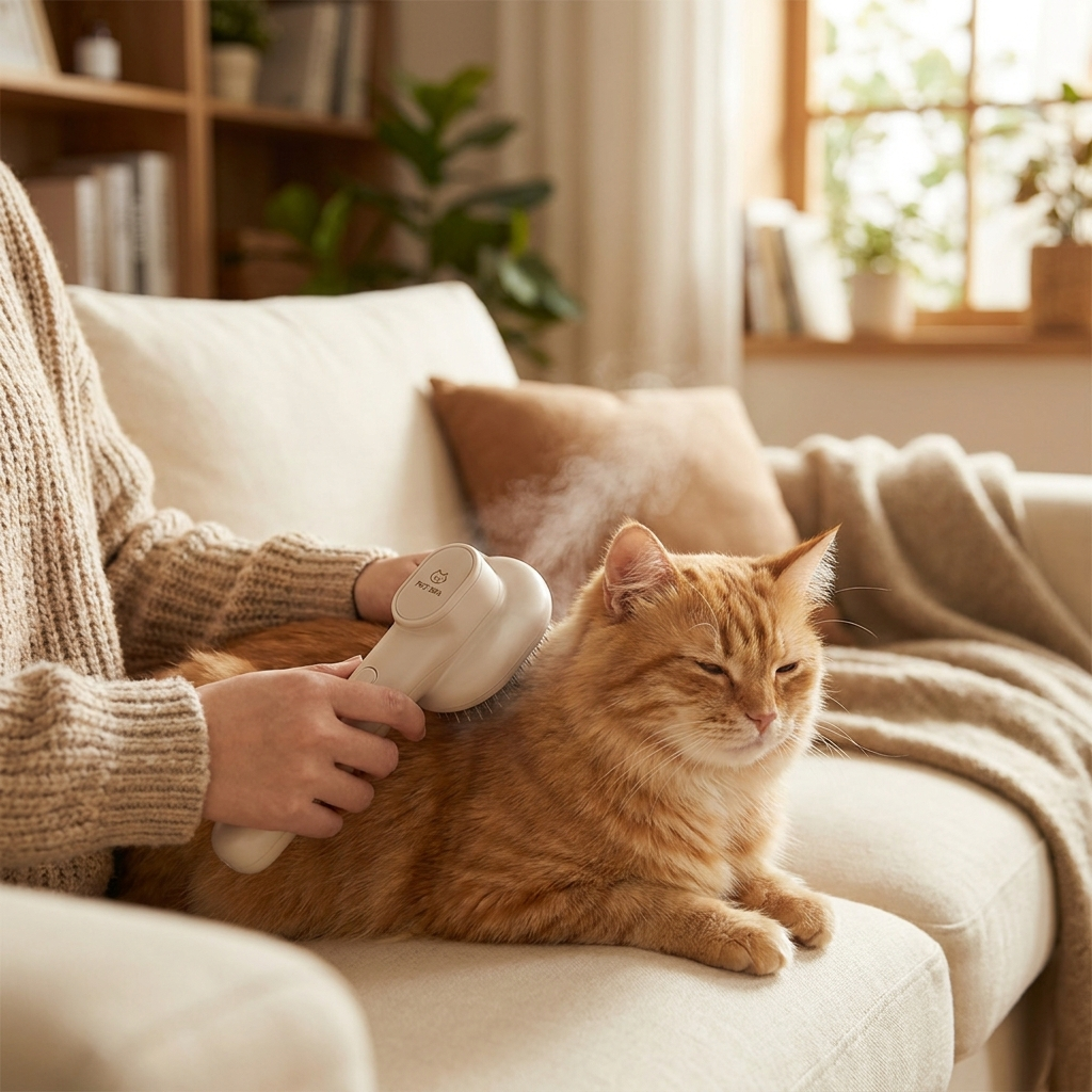 Milk Coffee - 3-in-1 Electric Steam Pet Brush